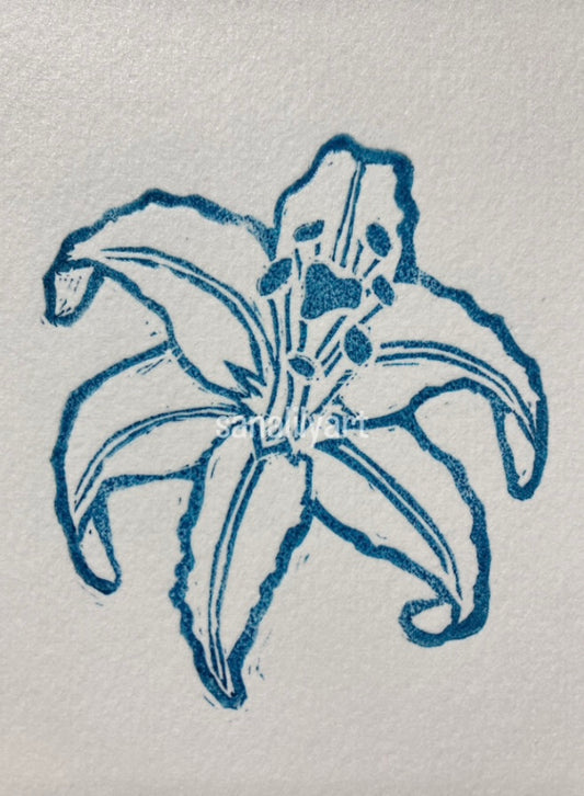 Lily Print (Blue)