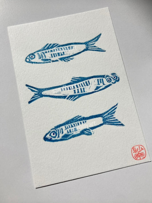 3 Funny Fish Print