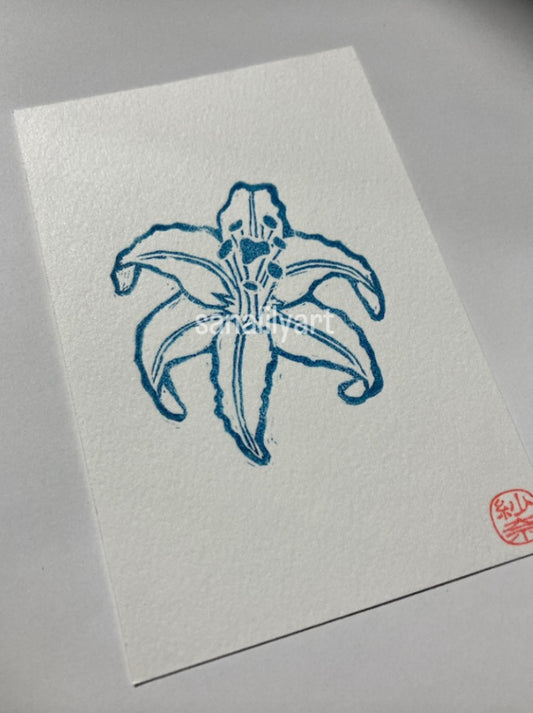 Lily Print (Blue)