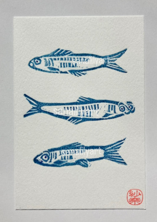 3 Funny Fish Print