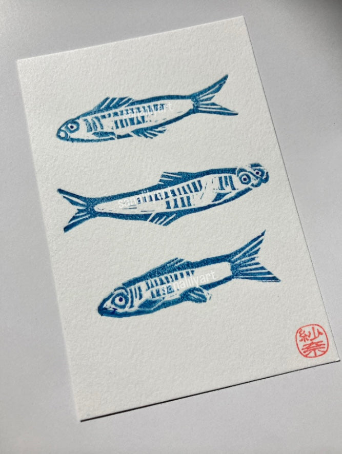 3 Funny Fish Print