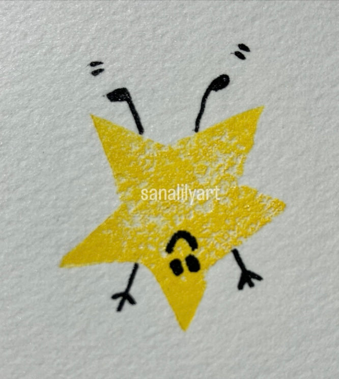 3 Happy Stars Print
