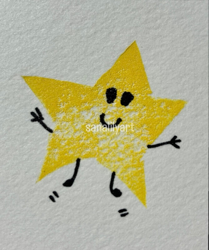 3 Happy Stars Print