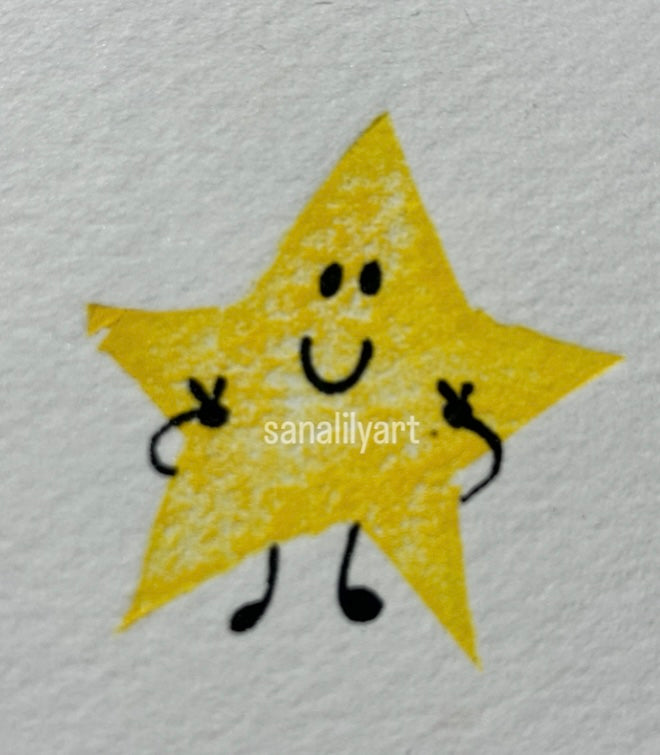 3 Happy Stars Print